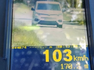 Zdjęcie z miernika prędkości.