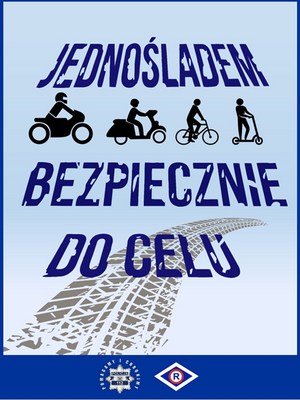 napis jednośladem bezpiecznie do celu