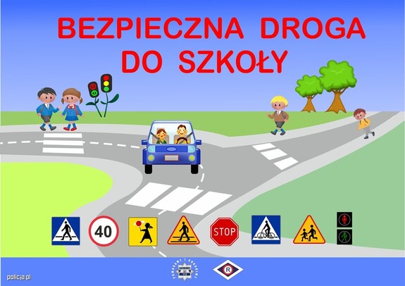 plakat bezpiecznej drogi do szkoły
